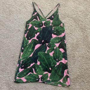 Palm Print Topshop Dress
